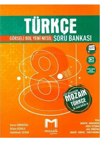 Mozaik Yayınları 8. Sınıf Türkçe Soru Bankası 2025 Güncel Müfredat ile Hazırlık Kaynağı