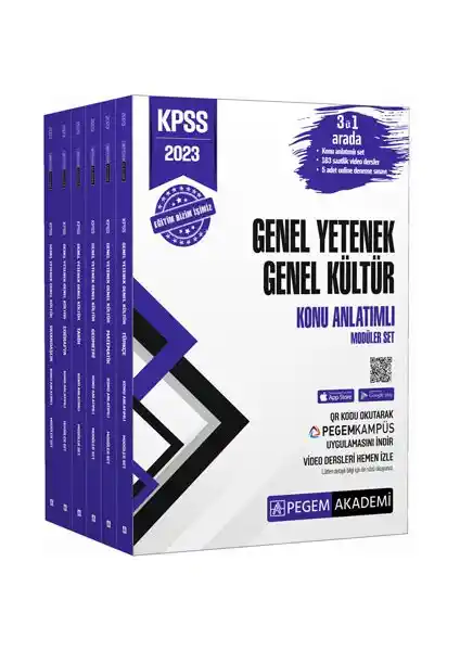 Pegem Akademi KPSS 2023 Genel Yetenek ve Genel Kültür Konu Anlatımlı Modüler Set Detaylı İnceleme ve Değerlendirme