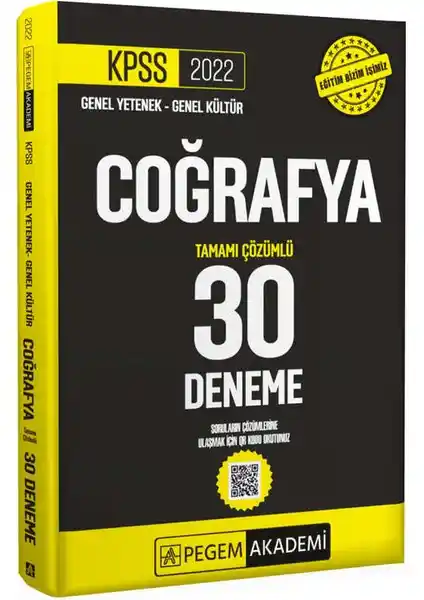 Pegem Akademi KPSS Coğrafya Deneme Kitabı 2022 Güncel Soru Çözümleri ile Sınava Hazırlık