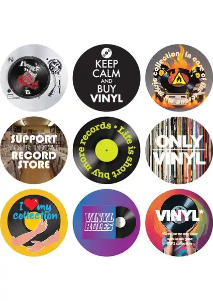 Plak Sevgisini Yansıtan Şık ve Dekoratif Çıtırtılı Sesler Etiketleri