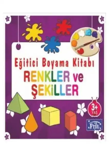 Renkler ve Şekiller Boyama Kitabı Çocuklar İçin Eğitici ve Eğlenceli Tasarım
