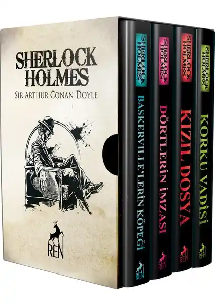 Sherlock Holmes Serisi Dört Kitaplık Koleksiyonu Türkçe Baskı Klasik Polisiye Eserleri