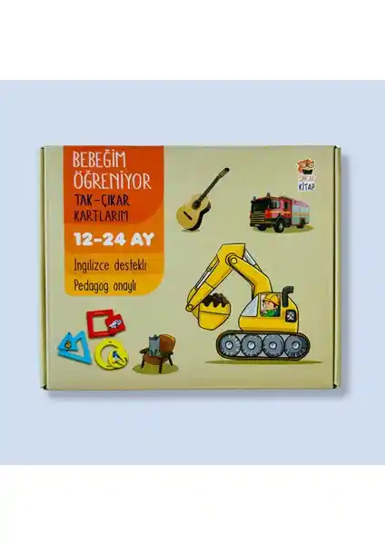 Sincap Kitap Bebek Öğreni Tak Çıkar Kartlarım 12-24 Ay Erken Çocuk Gelişimi İçin Eğitim Aracı