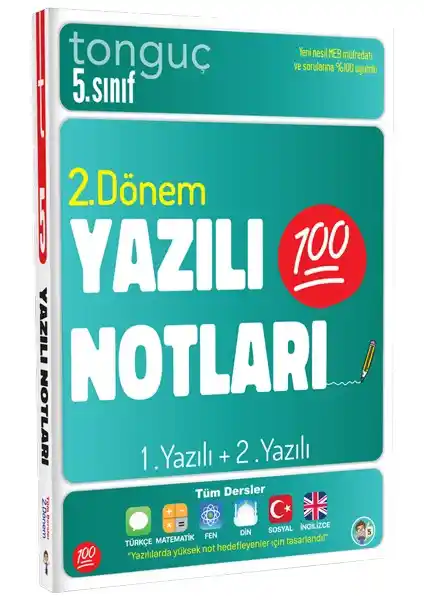 Tonguç Akademi 5. Sınıf 2. Dönem Yazılı Notları Sınavlara Hazırlık ve Öğrenme Rehberi