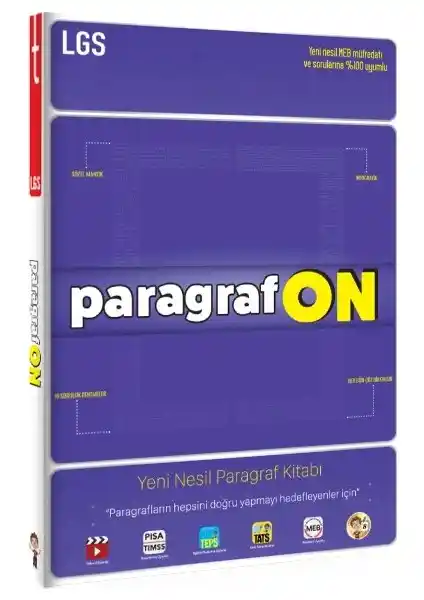 Tonguç Akademi 8. Sınıf LGS ParagrafON Yeni Nesil Paragraf Kitabı İncelemesi