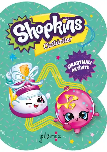 Yakamoz Yayınları Shopkins Çıkartmalı Aktivite Kitabı Yeşil: Çocuklar İçin Eğlenceli ve Eğitici Materyal