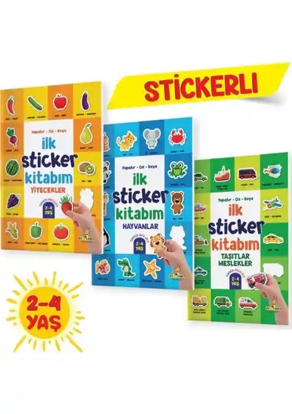 Yükselen Zeka İlk Sticker Kitabım 2-4 Yaş için Eğlenceli ve Öğretici Set