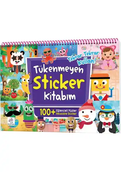 Yükselen Zeka Tükenmeyen Sticker Kitabım Çocuklar İçin Yaratıcı ve Eğitici Öğrenme Aracı