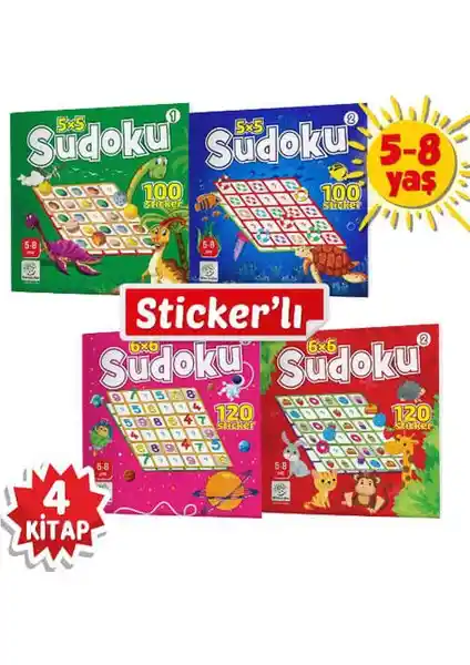 Yükselen Zeka Yayınları 5-8 Yaş Sticker’lı Sudoku Serisi Çocukların Zeka ve Dikkat Gelişimini Destekler