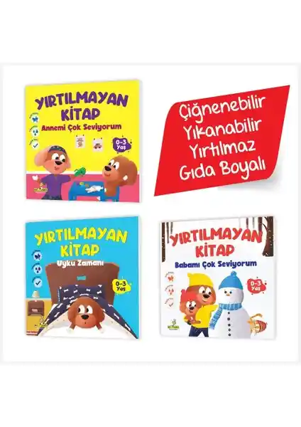 Yükselen Zeka Yırtılmayan Kitap Seti Çocuklar İçin Güvenli ve Dayanıklı Eğitim Aracı