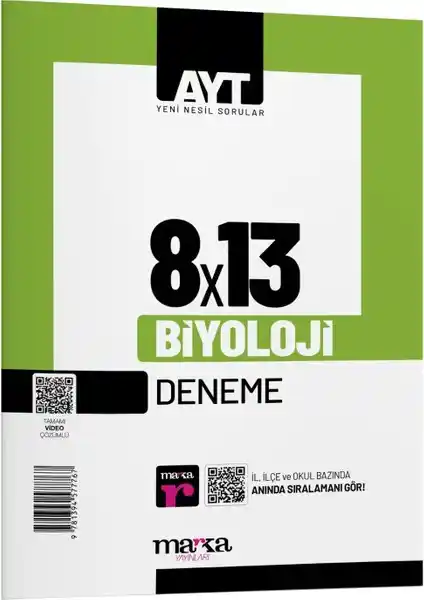 2025 AYT Biyoloji 8 Deneme Tamamı Video Çözümlü Kitap Öğrencilere Güçlü Sınav Hazırlık Kaynağı