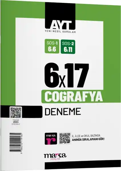 2025 AYT Coğrafya 6 Deneme Video Çözümlü Sınava Hazırlık Seti