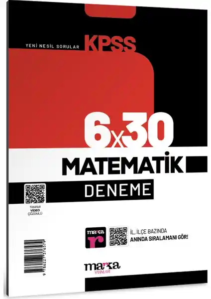 2025 KPSS Matematik 6x30 Deneme Tamamı Video Çözümlü Sınav Hazırlık Kaynağı