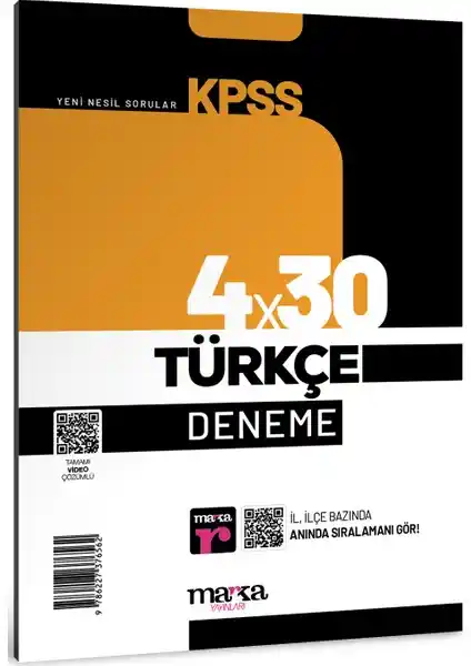 2025 KPSS Türkçe Deneme Kitabı Tamamı Video Çözümlü Sınava Hazırlık İçin Uygun