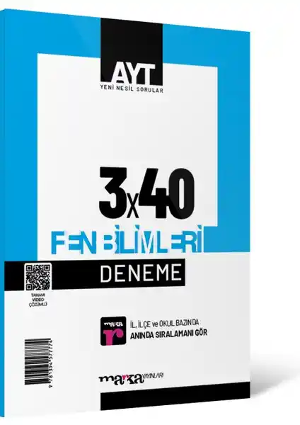 2025 Marka Yayınları AYT Fen Bilimleri 3x40 Deneme Sınavları Öğrencilerin Başarısını Artırır