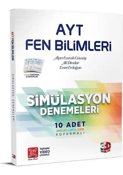 3D Yayınları AYT Fen Bilimleri 10'lu Simülasyon Denemeleri ile Etkili Sınav Hazırlığı