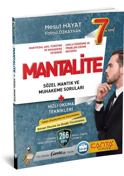 7. Sınıf Sözel Mantık Muhakeme Soruları Çanta Yayınları Eğitim Kitabı