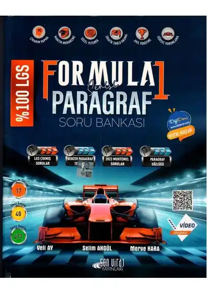 8. Sınıf LGS Paragraf Formula 1 Serisi Soru Bankası Öğrencilerin Başarısını Artırmaya Yönelik