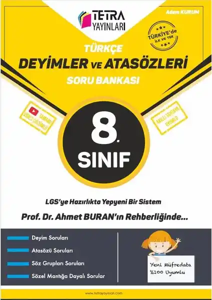 8. Sınıf Türkçe Deyimler ve Atasözleri Soru Bankası Öğrencilere Pratik ve Güçlü Bir Kaynak