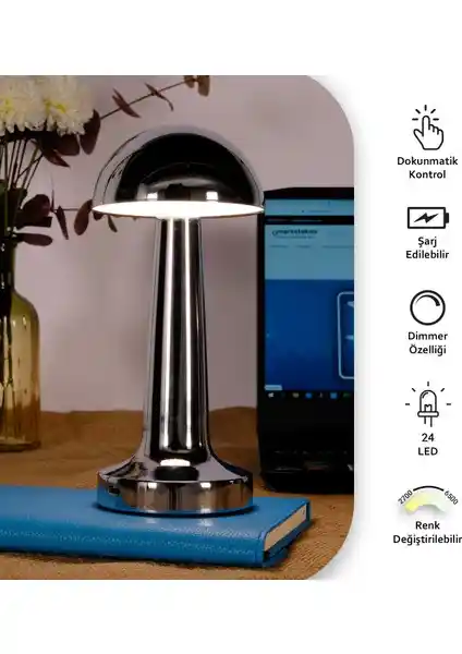 Ack Şarjlı Dokunmatik LED Masa Lambası ile Neo Vista Mantar Model Retro Masa Lambası Karşılaştırması