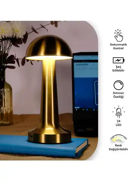 Ack Şarjlı Dokunmatik LED ve Noas Atina 3 Işık Gold Masa Lambası Karşılaştırması