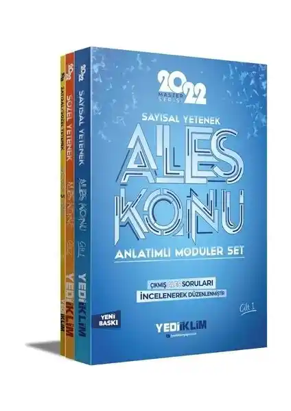 ALES 2022 Master Serisi Konu Anlatımlı Modüler Seti Yediiklim Yayınları