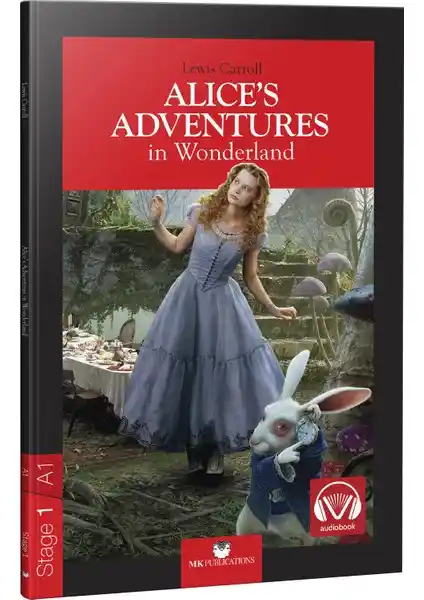 Alice's Adventures in Wonderland Stage 1 İngilizce Hikaye Kitabı Çocuklar ve Öğrenenler İçin