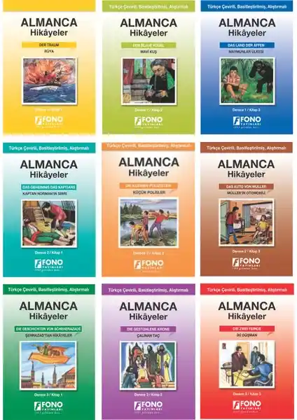 Almanca Türkçe Hikayeler 9 Kitap Seti ile Dil Öğrenimini Güçlendirin