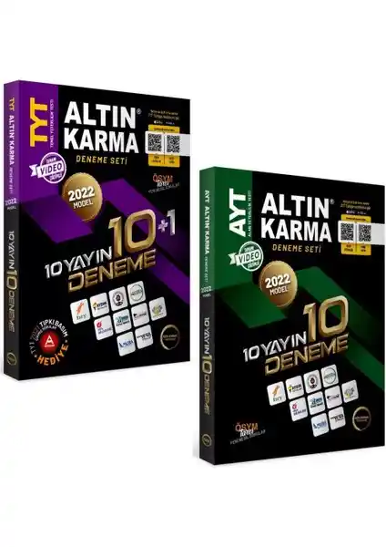 Altın Karma Yayınları 2022 TYT AYT 10 Deneme Seti Sınavlara Hazırlıkta Güçlü Bir Adım