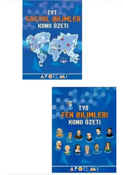 Apotemi Yayınları TYT Sosyal ve Fen Bilimleri Konu Özeti Seti Güncel ve Dayanıklı Ciltli Eğitim Kaynağı