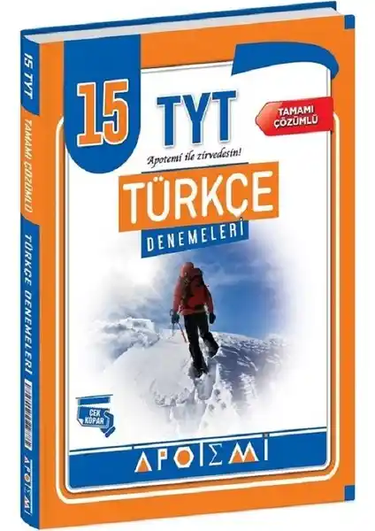 Apotemi Yayınları TYT Türkçe 15 Deneme Sınavı Sınava Hazırlık İçin Güncel ve Kapsamlı Bir Kaynak