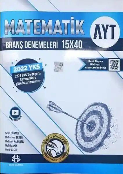 AYT Matematik 15 x 40 Branş Denemeleri: Üniversite Sınavına Hazırlık İçin Kapsamlı Çalışma Kitabı