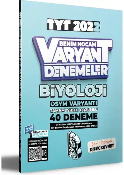 Benim Hocam 2022 TYT Biyoloji Tamamı Video Çözümlü 40 Deneme Sınavı Ürün Tanıtımı ve Özellikleri