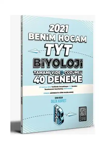 Benim Hocam Yayınları 2021 TYT Biyoloji Video Çözümlü Deneme Sınavları Öğrenci İçin Kapsamlı Çalışma Kaynağı