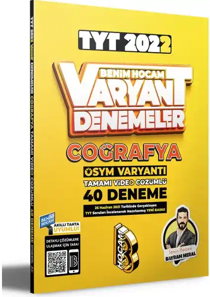 Benim Hocam Yayınları 2022 TYT Coğrafya Tamamı Video Çözümlü 12 Deneme Sınavı İncelemesi