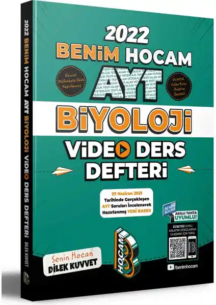 Benim Hocam Yayınları AYT 2022 Biyoloji Video Ders Defteri Detaylı İnceleme ve Değerlendirme