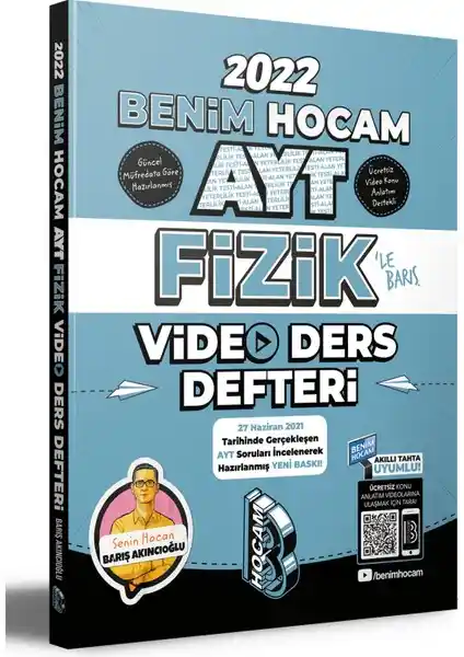 Benim Hocam Yayınları AYT 2022 Fizik Video Ders Defteri Detaylı İnceleme ve Kullanım Avantajları