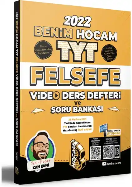 Benim Hocam Yayınları TYT 2022 Felsefe Video Ders Defteri ve Soru Bankası İnceleme ve Detaylar