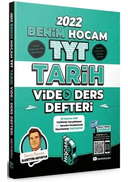 Benim Hocam Yayınları TYT 2022 Tarih Video Ders Defteri Sınava Hazırlık İçin Güncel ve Detaylı Bir Eğitim Kaynağı