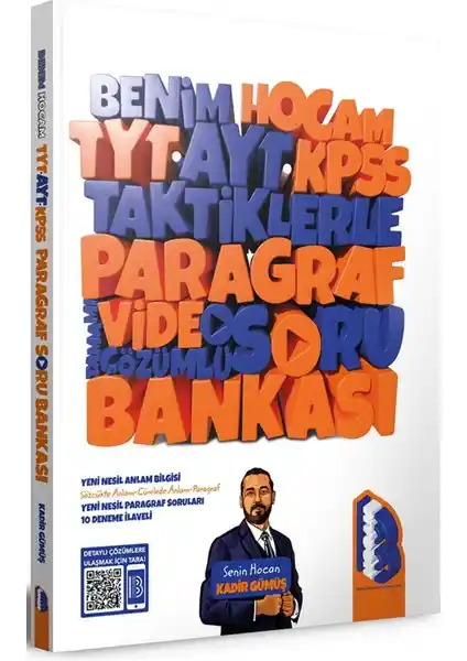 Benim Hocam Yayınları TYT AYT KPSS Paragraf Soru Bankası Video Çözümlü Taktiğiyle Hazırlık