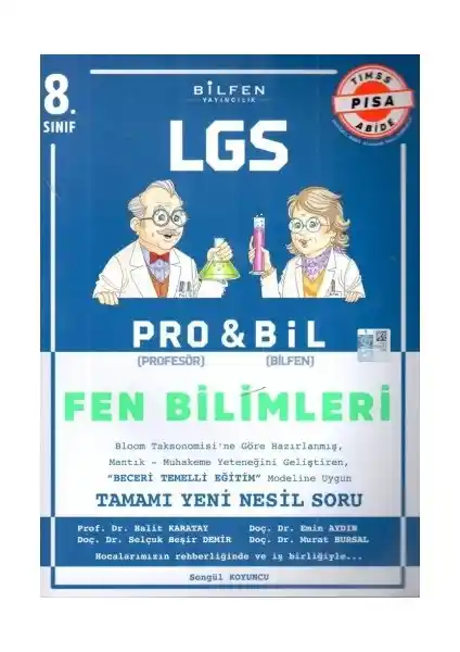 Bilfen Yayınları 8. Sınıf Fen Pro&Bıl Soru Bankası Güncel Müfredat Uyumlu Öğrenci Kaynağı