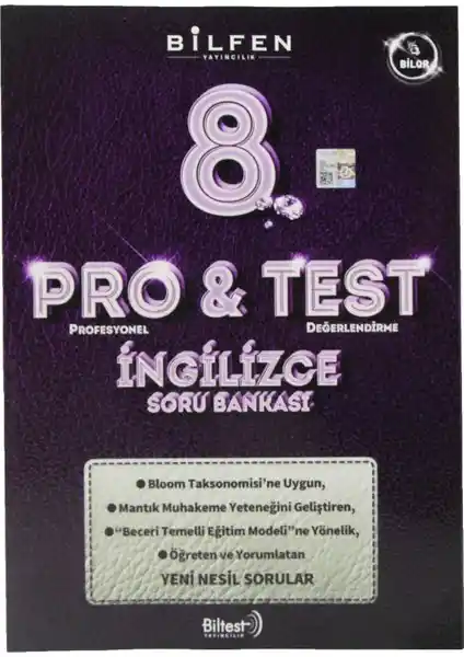 Bilfen Yayınları 8. Sınıf Pro&Test İngilizce Soru Bankası, Güncel ve Kapsamlı Öğrenci Kaynağı