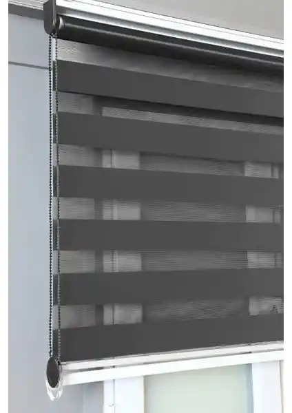 Bizden Perde Brillant Antrasit Düz Zebra ve Etekli Model Karşılaştırması