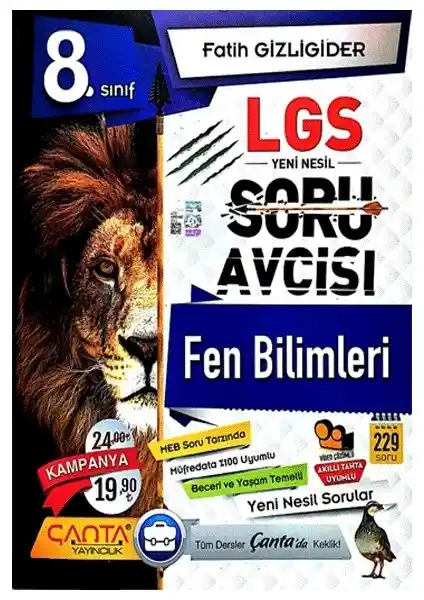 Çanta Yayınları 8. Sınıf LGS Fen Bilimleri Soru Avcısı Kitabı Detaylı İnceleme ve Değerlendirme
