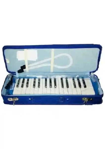 Çocuklar İçin Güvenli ve Eğlenceli Südor Melodika 32 Tuş Mavi Renkli Müzik Enstrümanı