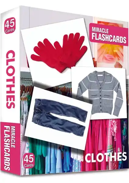 Çocuklar İçin Renkli ve Eğitici İki Dilli Kıyafet Kartları Seti MK Publications