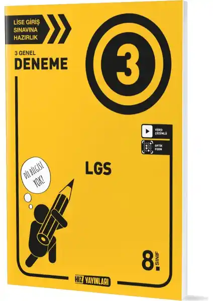 Hız Yayınları 8. Sınıf Tüm Dersler 3 Deneme Sınavı ile Sınavlara Etkili Hazırlık