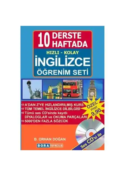 Hızlı ve Pratik İngilizce Öğrenme Seti Bora Yayıncılık ile 10 Haftada Temel ve Orta Seviye