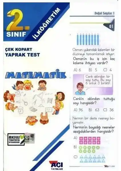 İlkokul 2. Sınıf Matematik Çek Kopart Yaprak Testi Eğitim İçin Etkili Kaynak