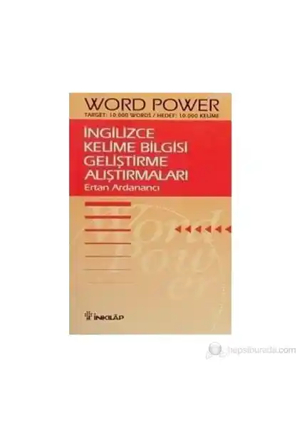 İngilizce Kelime Geliştirme Kitabı Word Power - Ertan Ardanancı ile Dil Becerilerinizi Güçlendirin